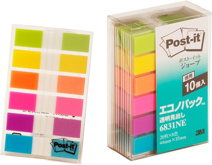 透明見出し　付箋紙　フラッグ　ポストイット10パックセット Amazon.co.jp: ポストイット フィルム 付箋 見出し 透明 44×10mm